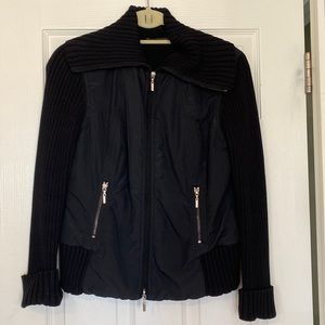 Elise Tahari Nylon Sweater Jacket.